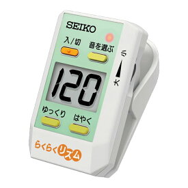 SEIKO セイコー クリップ式 らくらくリズム DM51RH トレーニング用メトロノーム 大きな数字 日本語表示 かんたん設定 ウォーキングや体操、リハビリに