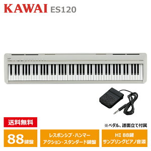 KAWAI ES120LG �J���C �d�q�s�A�m 88���� ���C�g�O���[ Filo (�t�B�[��) �R���p�N�g �X�}�[�g �s�A�m / �y�_�� ���ʗ��� �t��