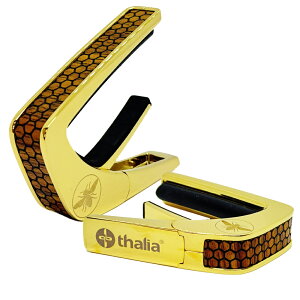 �^���A �J�| Thalia Capos PREMIUM Series AAA Curly Hawaiian Koa 24KG-SAVETHEBEES / SAVE THE BEE 24K GOLD �M�^�[ 12�C���`�t���b�g�p�b�h�t��