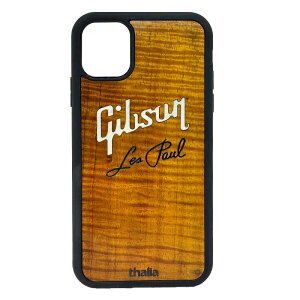 �y����؂�����FiPhone 11 �T�C�Y�z Thalia AAA (Curly) Hawaiian Koa / Gibson PEARL Les Paul Script Engraved / iPhone�P�[�X