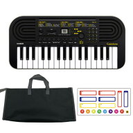 CASIO ミニ鍵盤キーボード SA-51(ブラック) + 持ち運びに便利なバッグ(ブラック) セット【お名前ドレミシ…