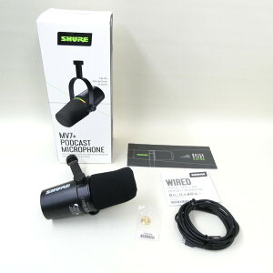 SHURE �V���A�[ MV7+-K-J (�u���b�N) �_�C�i�~�b�N �}�C�N���z�� (�u���b�N) �s�������K�i 2�N�ۏ؁t