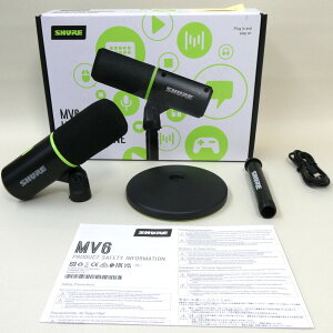 �s�A�E�g���b�g�i�t�Q�[�}�[ �X�g���[�}�[ �_�C�i�~�b�N �{�[�J�� �}�C�N SHURE �V���A�[ MV6 USB�Q�[�~���O�}�C�N���z�� MV6-J