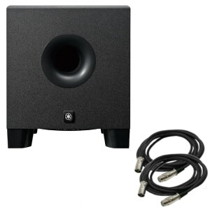 YAMAHA ���}�n HS8S �p���[�h �T�u�E�[�t�@�[ �p���[�A���v���� + 3m XLR-XLR�P�[�u��x2