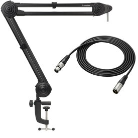 《在庫在り 即納可能》 audio-technica オーディオテクニカ AT8700J マイクブームアーム + BX3/3.0 BK マイクロホンを接続する3m XLRケーブル