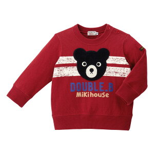 【アウトレット】【ミキハウス公式ショップ】ミキハウス ダブルB mikihouse トレーナー(110cm・120cm・130cm) ベビー服 キッズ 子供服 こども 男の子 女の子 トップス 長袖 冬服