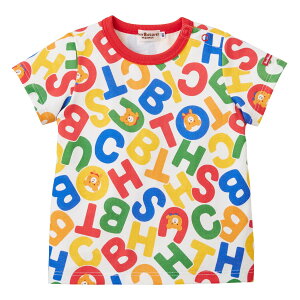 【30日限定ポイント5倍!】【ミキハウス公式ショップ】ミキハウス ホットビスケッツ mikihouse 総柄半袖Tシャツ(70cm-120cm) ベビー服 キッズ 子供服 こども 男の子 女の子 半そで