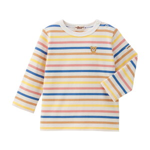 \2025新色追加/【ミキハウス公式ショップ】ミキハウス ホットビスケッツ mikihouse 長袖Tシャツ<80cm・90cm・100cm・110cm・120cm> ベビー服 キッズ 子供服 こども 男の子 女の子 トップス 長そで