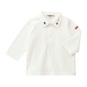 【ミキハウス公式ショップ】ミキハウス ホットビスケッツ mikihouse 長袖ポロシャツ<70cm・80cm・90cm・100cm・110cm> ベビー服 キッズ 子供服 こども 男の子 トップス 長袖 プレゼント ギフト 幼