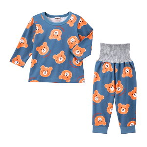 \2025新作/【ミキハウス公式ショップ】ミキハウス ホットビスケッツ mikihouse 腹巻付き長袖パジャマ<80cm・90cm・100cm・110cm・120cm> ベビー服 男の子 キッズ 子供服 子ども ながそで 寝巻 は