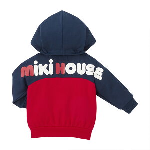 【ミキハウス公式ショップ】ミキハウス mikihouse パーカー<80cm・90cm・100cm・110cm・120cm・130cm> ベビー服 キッズ 子供服 こども 男の子 女の子 長袖 ロゴ ペア リンクコーデ トレーナー スウェ