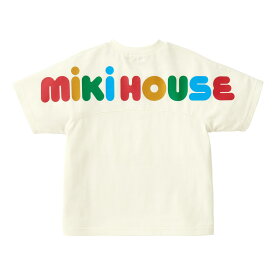 【ミキハウス公式ショップ】ミキハウス mikihouse バックロゴ半袖Tシャツ（80cm-150cm） ベビー服 キッズ 子供服 こども 男の子 女の子 ロゴ ペア お揃い リンクコーデ