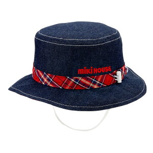 【ミキハウス公式ショップ】ミキハウス mikihouse デニム帽子〈SS-L(46-54cm)〉ベビー キッズ 赤ちゃん 子供 こども 帽子 ハット 女の子 男の子 UVカット ゴム付き サイズ調整 UVカット 日よけ 紫