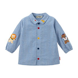 【ミキハウス公式ショップ】ミキハウス mikihouse 長袖ブラウス＜70cm・80cm・90cm・100cm・110cm＞ ベビー服 キッズ 子供服 こども 子供 チェック 長そで 女の子 男の子