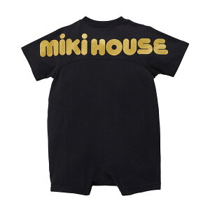 【ポイント5倍!10/27 9:59まで】\2025新作/【ミキハウス公式ショップ】ミキハウス mikihouse バックロゴショートオール<70cm・80cm> ベビー服 子供服 ロンパース 女の子 男の子 前開き 半袖 プ