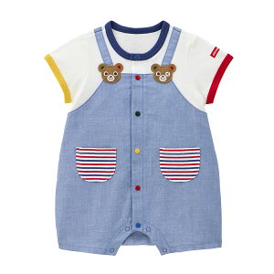 【ポイント5倍!10/27 9:59まで】【ミキハウス公式ショップ】ミキハウス mikihouse ショートオール<70cm・80cm> ベビー服 子供服 ロンパース 男の子 女の子 赤ちゃん ギフト お祝い プレゼント 出