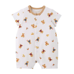 【ポイント5倍!10/27 9:59まで】\2025新作/【ミキハウス公式ショップ】ミキハウス mikihouse ショートオール<60cm・70cm・80cm> ベビー服 子供服 ロンパース 女の子 男の子 前開き