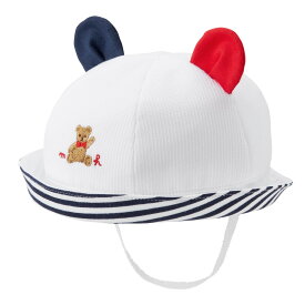 ＼2025新サイズ追加／【ミキハウス公式ショップ】ミキハウス mikihouse 帽子〈SS-M(40-50cm)〉 ベビー ベビー用品 キャップ 帽子 ゴム付き 赤ちゃん 男の子 女の子 サイズ調整 UVカット 紫外線対策 つば付き