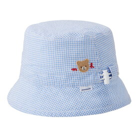 【ミキハウス公式ショップ】ミキハウス mikihouse 帽子〈SS-S(40-48cm)〉 ベビー ベビー用品 ハット 帽子 赤ちゃん 男の子 女の子 サイズ調整 UVカット 紫外線対策 つば付き リバーシブル