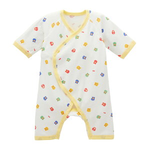 \2025新作/【ミキハウス公式ショップ】ミキハウス mikihouse ピュアベールニットガーゼコンビオール<50-60cm・60-70cm> ベビー服 子供服 赤ちゃん 新生児 女の子 男の子 日本製 抗菌 抗ウイル