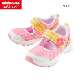 【期間限定★会員ランクによりポイント最大10倍！9日23:59まで】【アウトレット】【ミキハウス公式ショップ】ミキハウス ホットビスケッツ mikihouse ダブルラッセル キッズシューズ＜16cm・17cm・18cm＞ キッズ 子供 靴 スニーカー 女の子 メッシュ 春夏