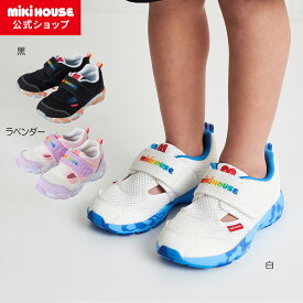 ＼2025新作／【ミキハウス公式ショップ】ミキハウス mikihouse ダブルラッセル キッズシューズ＜16cm・17cm・18cm・19cm＞ キッズ 子ども 男の子 女の子 靴 スポーティ ネオンロゴ ギフト プレゼント メッシュ 春夏