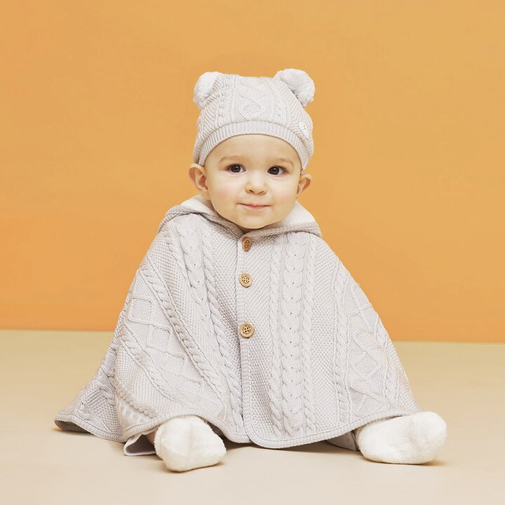 ミキハウス mikihouse 無撚糸ニットケープ〈フリー(60cm-90cm)〉 出産祝い プレゼント ベビー服 アウター 男の子 女の子 ベビー 赤ちゃん | ミキハウス公式楽天ショップ
