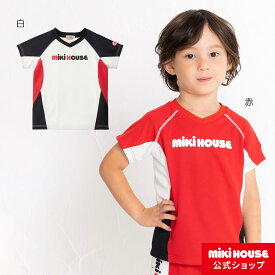 【アウトレット】【ミキハウス公式ショップ】ミキハウス mikihouse ロゴ半袖Tシャツ（80cm-130cm）ベビー服 キッズ 子供服 こども 男の子 女の子 ロゴ ペア リンクコーデ