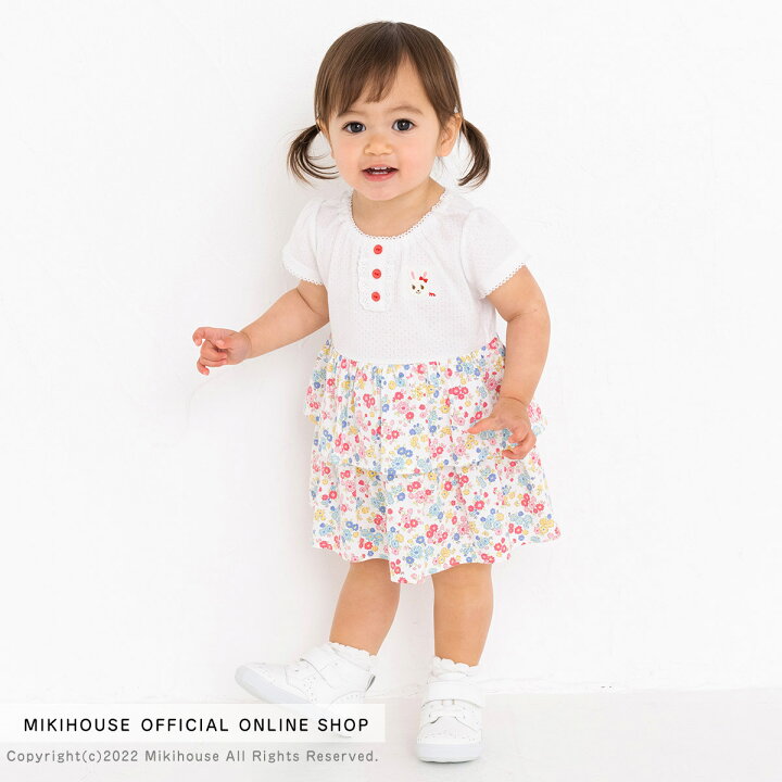 楽天市場 ミキハウス Mikihouse ワンピース 110cm 1cm ベビー服 キッズ 子供服 こども おでかけ 小花 フリル 女の子 半袖 ミキハウス公式楽天ショップ