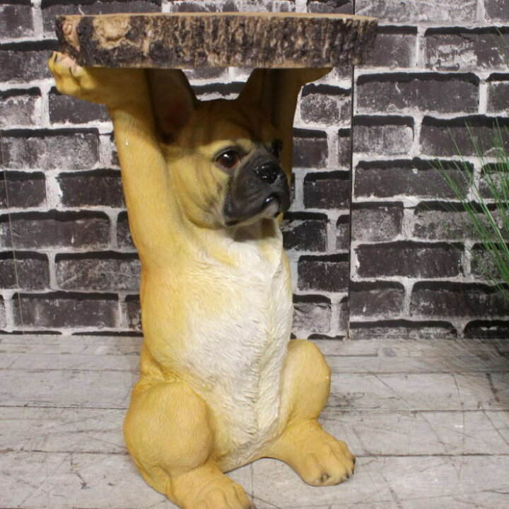 ドッグ型 サイドテーブル ミニテーブル フレブル 動物 テーブル 机  