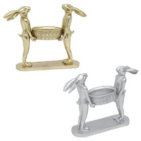 アウトレット 送料無料 新品 ウサギ ラビット おしゃれオブジェ オブジェ 金 ゴールド 銀 シルバー 開運 小物入れ 収納 存在感抜群 インテリア 雑貨 キラキラ プレゼント ギフト 贈り物 リビング 玄関 ベッドルーム 癒し 店舗 ショップ ディスプレイ ミキインテリア
