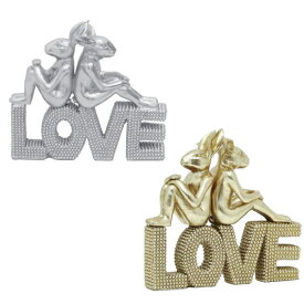 アウトレット 送料無料 新品 ウサギ ラビット おしゃれオブジェ シルバー ゴールド 銀 金 開運 LOVEに座るラビット 体育座り 存在感抜群 インテリア 雑貨 キラキラ プレゼント ギフト 贈り物 リビング 玄関 ベッドルーム 癒し 店舗 ショップ ディスプレイ ミキインテリア
