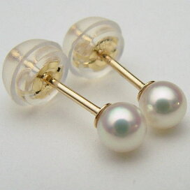 楽天市場】K18/K14WG/Pt900アコヤ真珠ナチュラルピアス(グレー系)【6mm 