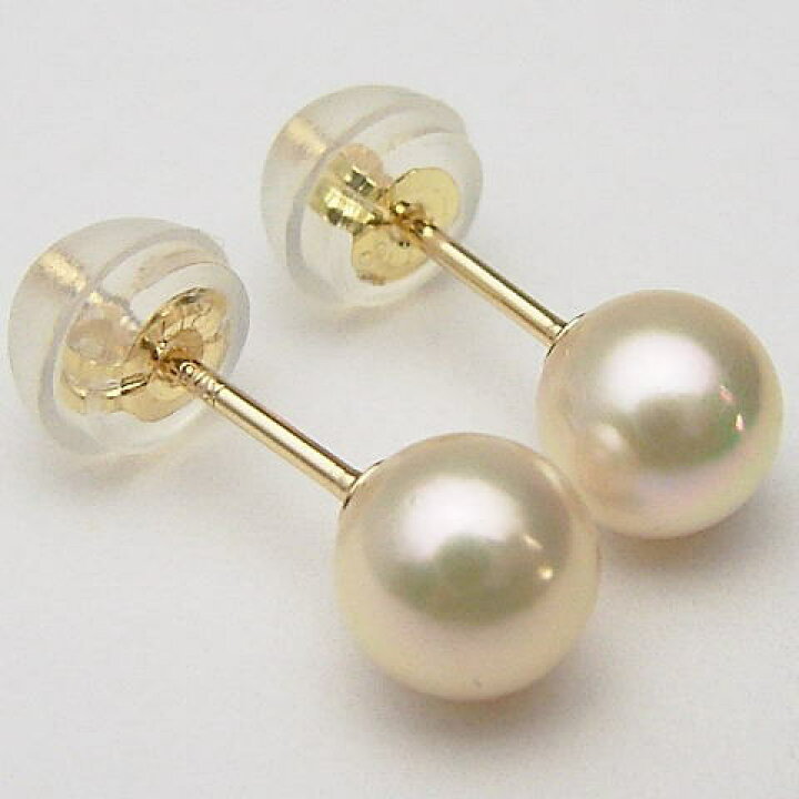 楽天市場】Pt900/K18/K14WGアコヤ真珠ピアス【5mm-5.5mm】【メール便  