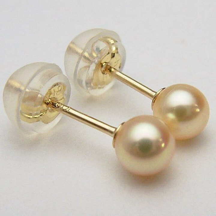 楽天市場】Pt900/K18/K14WGアコヤ真珠ピアス【3.5mm-4mm  