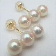 Pt900/K18/K14WGアコヤ真珠ピアス【5.5mm-6mm】ewu-7084【花珠級】【激安】【送料無料】(真珠ピアス ライ…