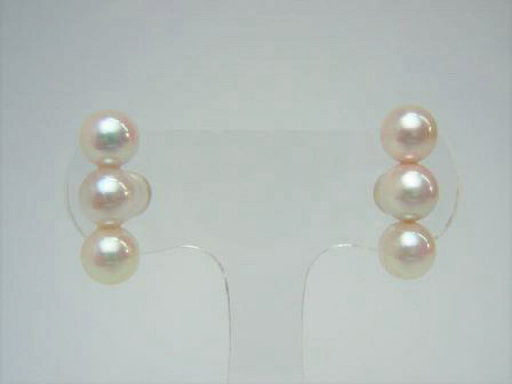 楽天市場】Pt900/K18/K14WGアコヤ真珠ピアス【5.5mm-6mm】ewu-7084【花 