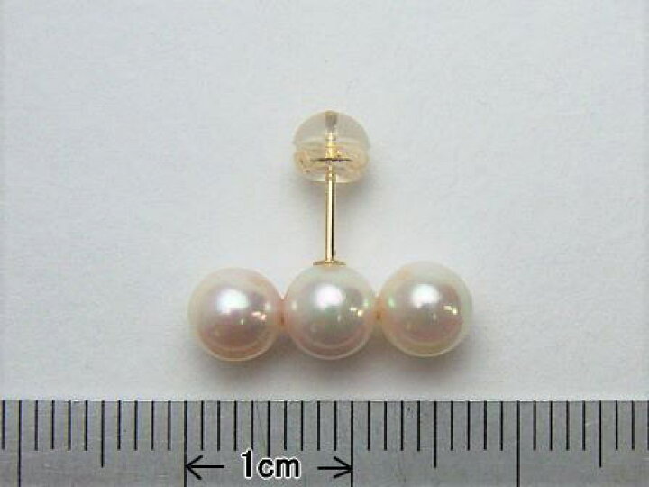 楽天市場】Pt900/K18/K14WGアコヤ真珠ピアス【5.5mm-6mm】ewu-7084【花 