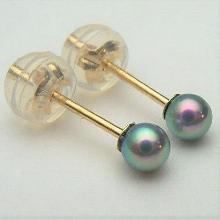 楽天市場】Pt900/K18/K14WGアコヤ真珠ピアス(ブルーグレー系)【2.5mm 