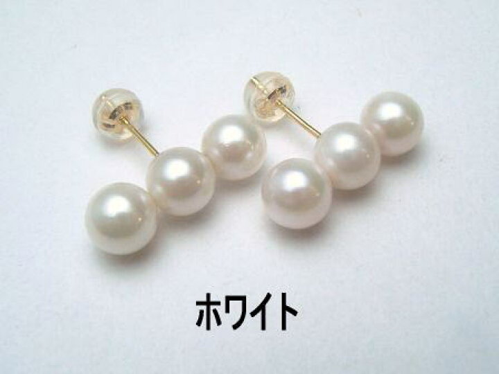 楽天市場】Pt900/K18/K14WGアコヤ真珠ピアス【5.5mm-6mm】ewu-7084【花 