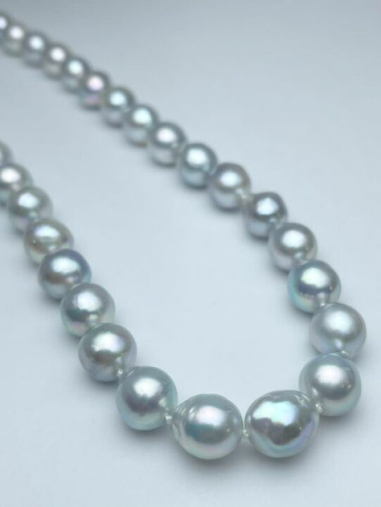 楽天市場】アコヤ真珠ナチュラルネックレス(グレー系)【8.5mm-9mm 