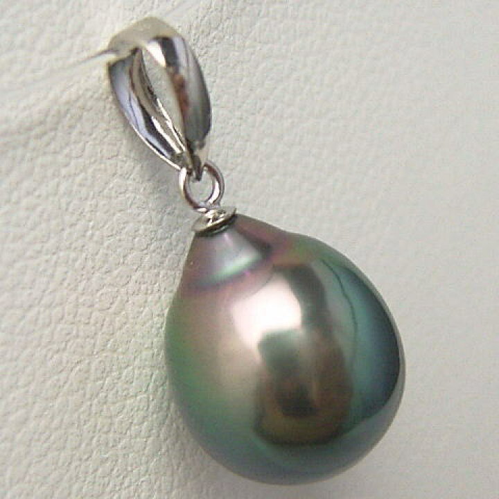 楽天市場】K18/K14WGタヒチ黒蝶真珠ペンダントトップ【ピーコック  