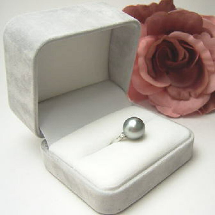 楽天市場】Ptタヒチ黒蝶真珠リング【12mm】 【シルバーグレー】 rkl  