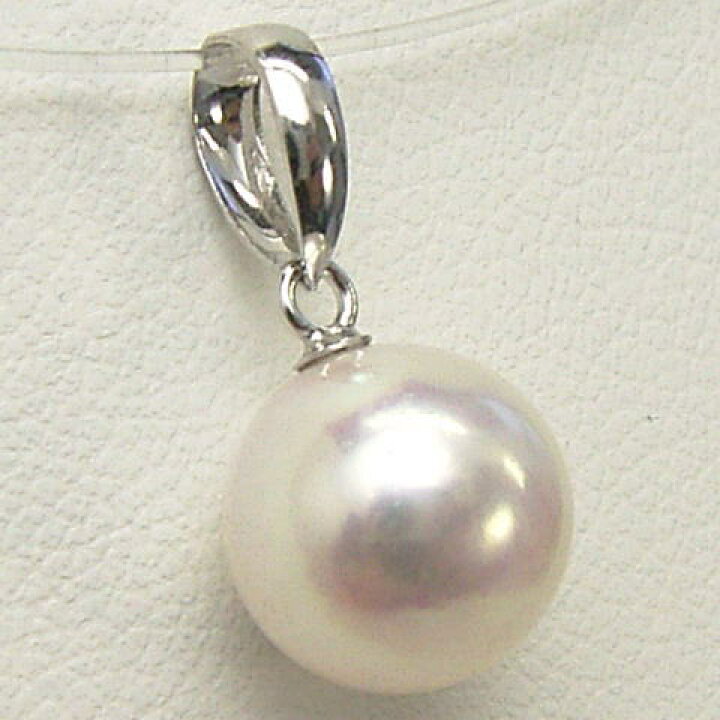 楽天市場】K18/K14WGアコヤ真珠ペンダントトップ【8mm-8.5mm】【激安  