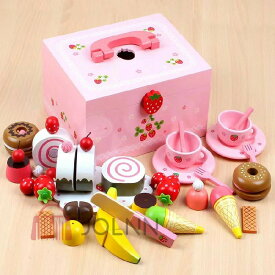 【10倍ポイント】【送料無料】【送料無料】【子供へのギフト】おままごとセット 木製 野いちご デラックス スウィートカフェリボン マザーガーデンおままごと ままごと セット 誕生日 3歳 4歳 女の子 木のおもちゃ 知育玩具 スイーツ おもちゃ 入園 お祝い ままごと ケーキ