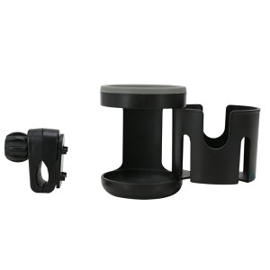 ベビーカー ドリンクホルダー 2個 ボトルホルダー カップホルダー ベビーカー専用 取り付け サドル ペットボトル 飲み物 シンプル 哺乳瓶 水筒 ドリンク カフェ 水筒 360度回転 車椅子 自転車