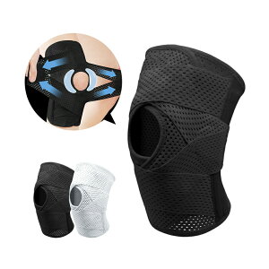 シリコンサポーター 膝サポーター ヒザ専用 1枚入り 男女兼用 ひざ 膝関節 ウォーキング 簡単装着 蒸れにくい 動きやすい 固定 強力 歩行 転倒防止 サポート 健康 運動簡単装着/抗菌防臭/蒸