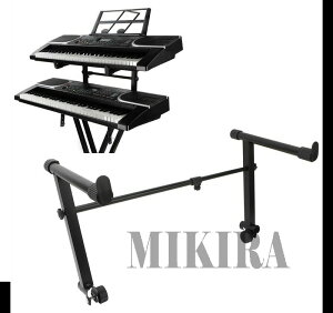 キーボードスタンド 2段アダプター 電子ピアノスタンド用延長アダプター 高さと幅調節可能 ポータブルデザイン 最も あるキーボード用 送料無料