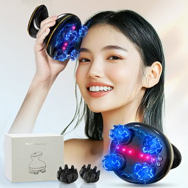 ヘッドスパ EMS 赤LED 頭皮マッサージ 頭皮ケア 防水 ヘッドマッサージャー 3D技術 サロン級 IPX7防水 頭皮ブラシ 美容 自宅 美肌美髪 乾湿両用 リラックス 睡眠改善 抜け毛防止 男女兼用 美顔器 お風呂 USB充電 ボディ両用 母の日