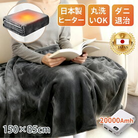 【クーポン+P2で2,770円・楽天1位】電気毛布 掛け敷き 洗える USB給電 バッテリー付き ふわとろ 電気ブランケット 大判 フランネル 日本製ヒーター SNS人気 ひざ掛け ダニ退治 コードレス 保温性 丸洗い 省エネ 3段階調節 過熱保護 ふわふわ 抗菌 着る毛布 オフィス在宅 速暖